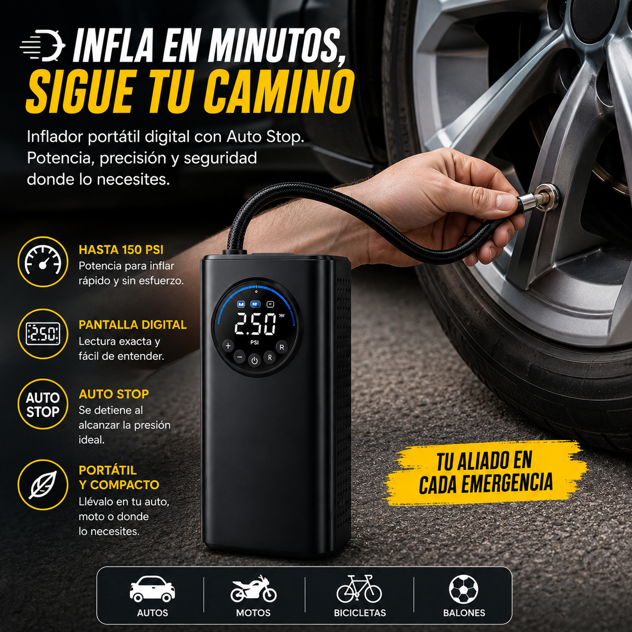 🚗 Nunca Vuelvas A Quedarte Varado Por Una Llanta Baja